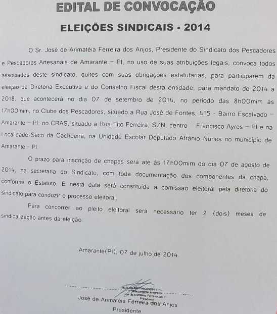 sindicato dos pescadores