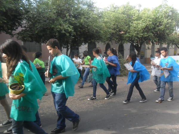 Dia da Árvore: alunos da Escola Pitágoras e do Colégio Pitágoras II participam de passeata 18 SAM_9321