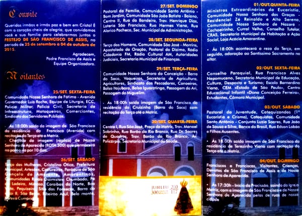 Festejos de São Francisco do Maranhão iniciam no próximo dia 25, veja a programação completa 76 festejos de são francisco do maranhão
