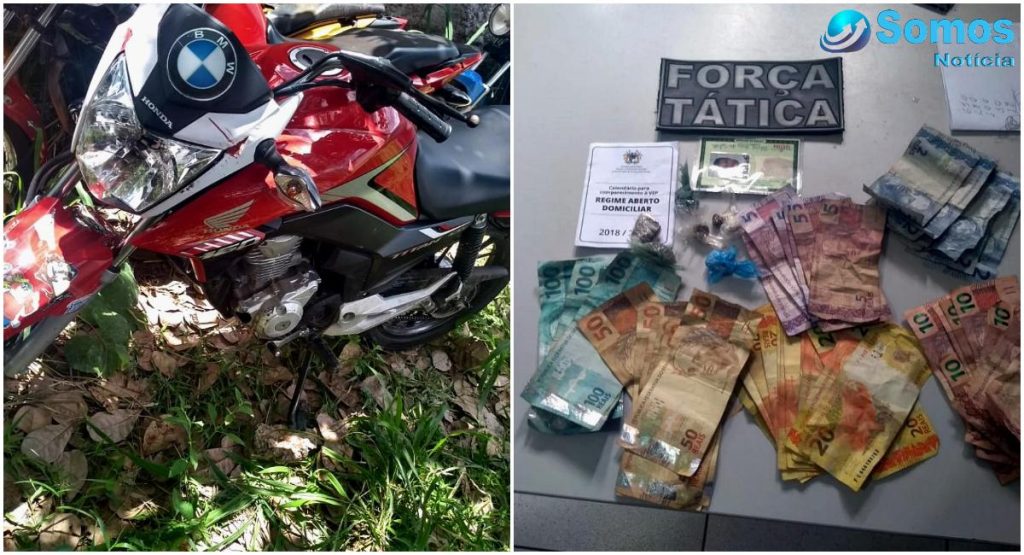 Suspeito de tráfico é preso em Água Branca com droga, dinheiro e moto sem placa 10 suspeito de tráfico de drogas água branca força tática