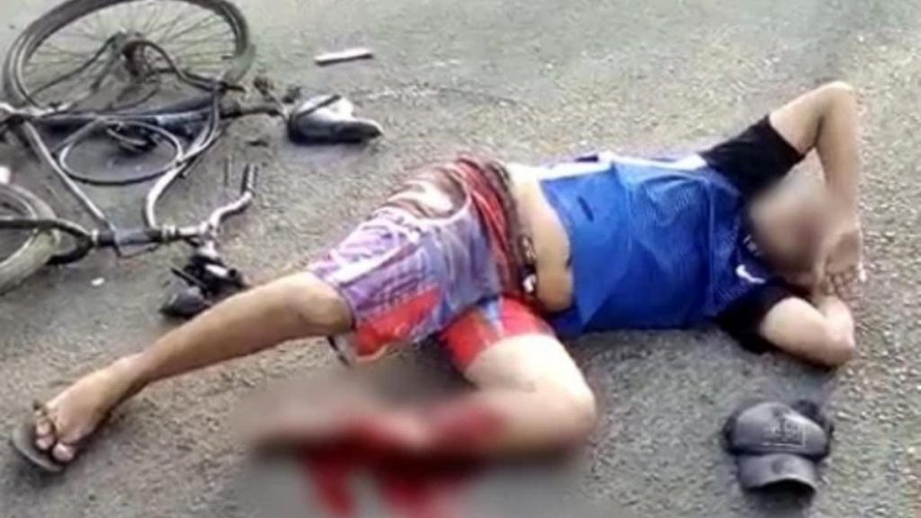 Ciclista atropelado por ônibus tem perna dilacerada em Parnaíba