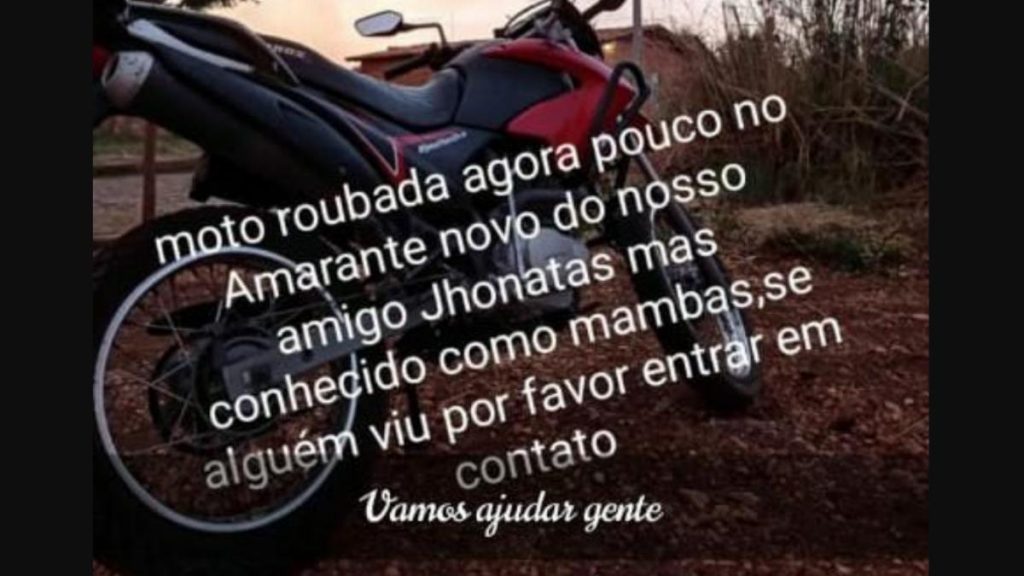 Vítima tem arma na cabeça no Novo Amarante, e moto é levada por assaltantes