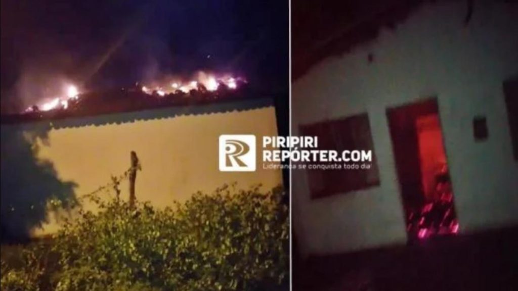 Casa incendiada: moradora foge após suspeita do crime  em Piripiri