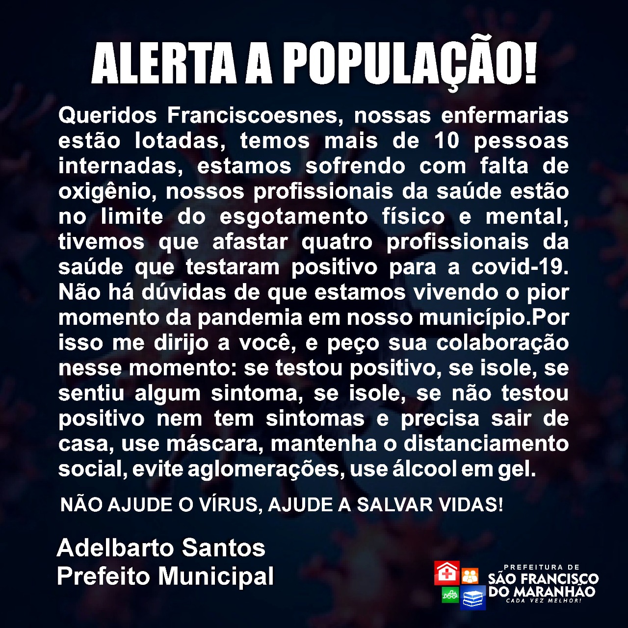 alerta à população