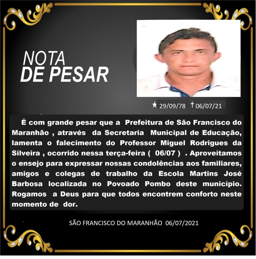 Professor de São Francisco do Maranhão