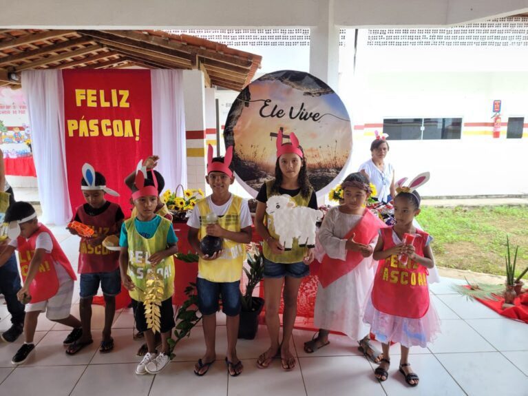 Em São Francisco do MA, escola da Tapera celebra a Páscoa com apresentações de alunos e palestra educativa