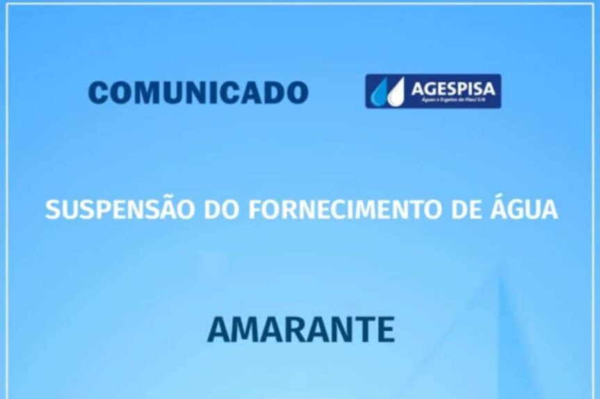 suspensão do fornecimento de água