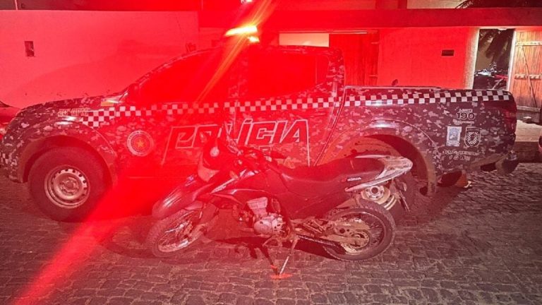 Moto roubada em Fortaleza é recuperada pela Força Tática em Jacobina do Piauí