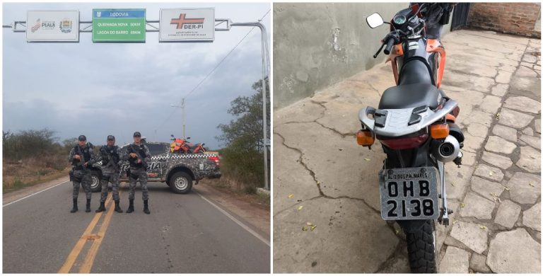 Em Queimada Nova, Força Tática apreende moto clonada, com identificação adulterada