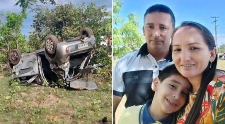 Casal e filho morrem durante acidente na PI-110, em Batalha