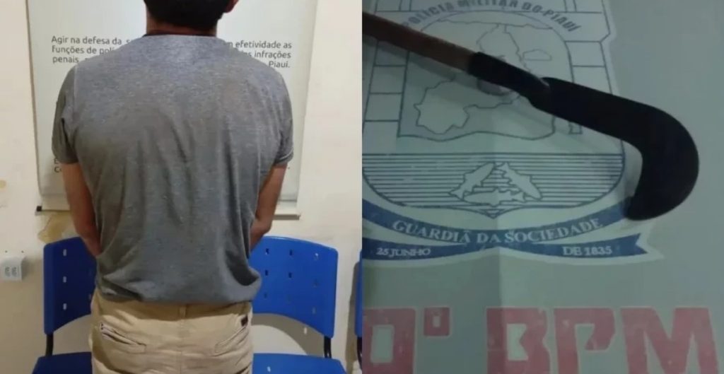 homem tenta matar familiares com golpes de foice