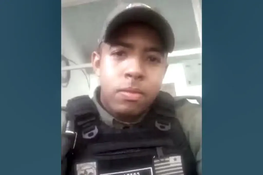 Retrato do soldado Igor da Costa Alves, policial militar.