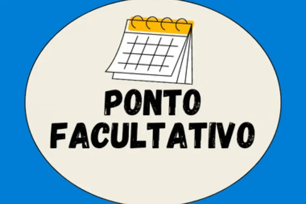 Ponto facultativo do Dia do Servidor é antecipado para o dia 27, segunda-feira 1 Montagem gráfica com o nome ponto facultativo e um calendário