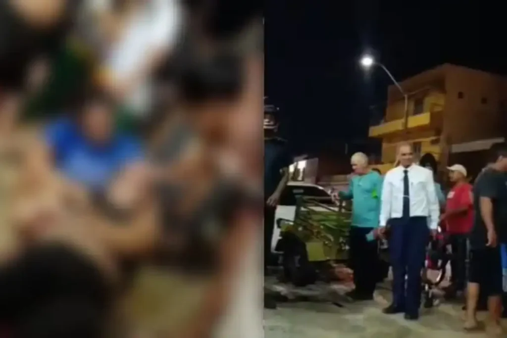 Criança de seis anos é ferida na cabeça durante ataque a tiros em comércio de Parnaíba 2 Imagem desfocada de criança vítima de ataque a tiros em comércio (Parnaíba)