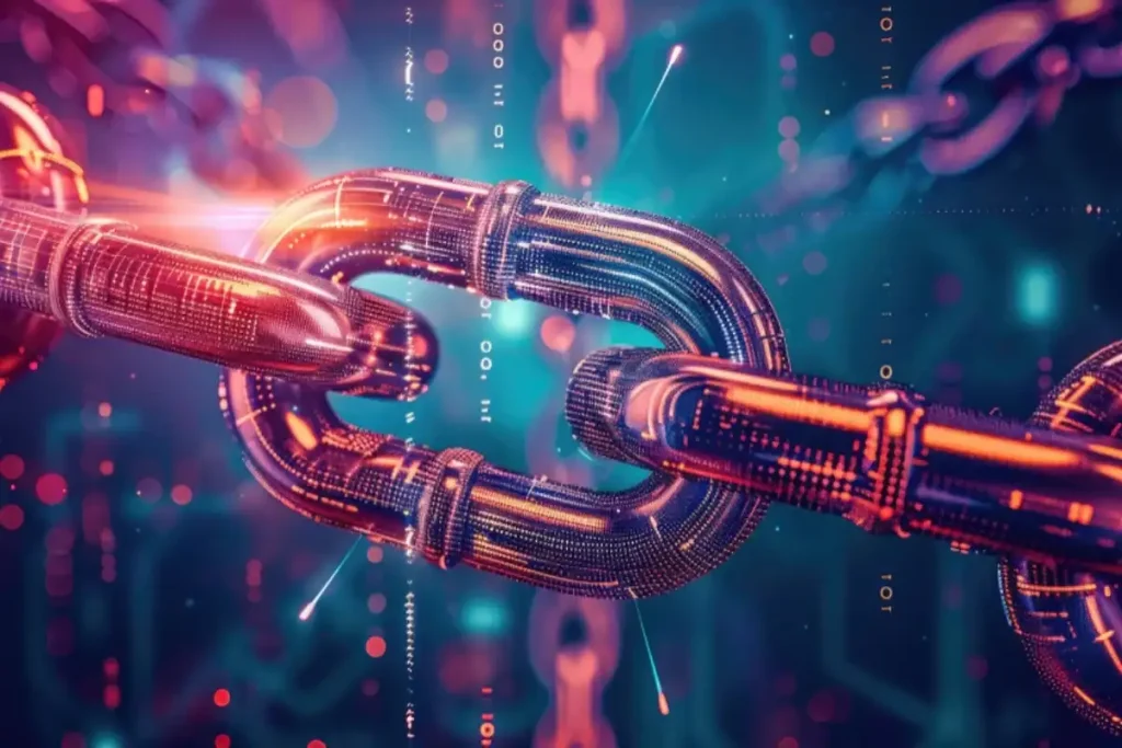 conexões digitais (links) influenciando sistemas de busca com IA.