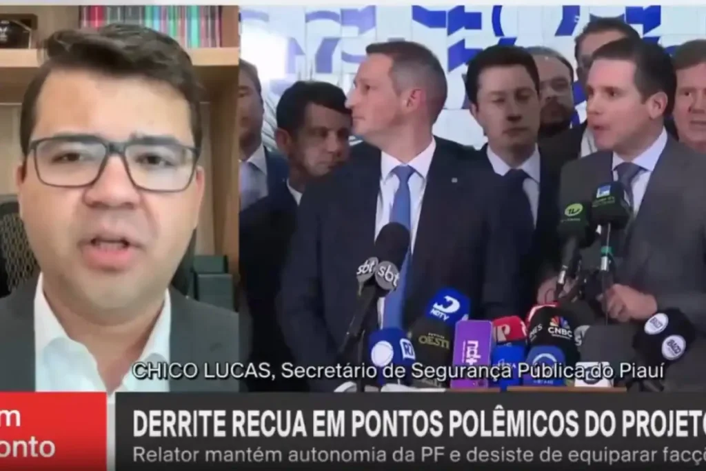 Captura de tela do Secretário Chico Lucas durante entrevista na Globo News