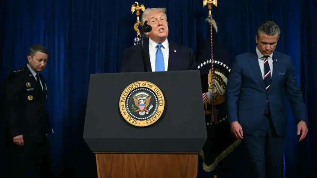 Presidente Donald Trump em coletiva de imprensa sobre a intervenção dos EUA na Venezuela e a captura de Nicolás Maduro