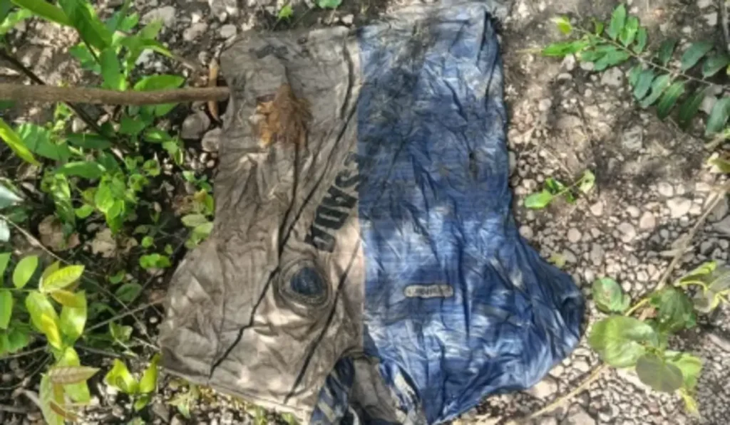 Equipe de perícia e policiais isolam área de matagal onde ossada humana foi encontrada em Demerval Lobão, PI.