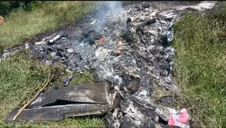 Queda de avião de pequeno porte mata dois homens em área de mata de Rio Claro
