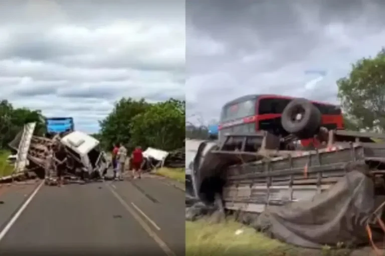 Quatro feridos e um morto: colisão frontal entre caminhões na PI-140 deixa vítimas entre Floriano e Itaueira
