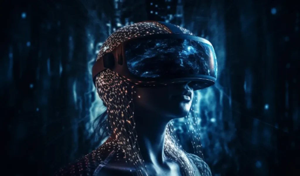 imagem gerada com inteligência artificial representa uma visão de futuro.