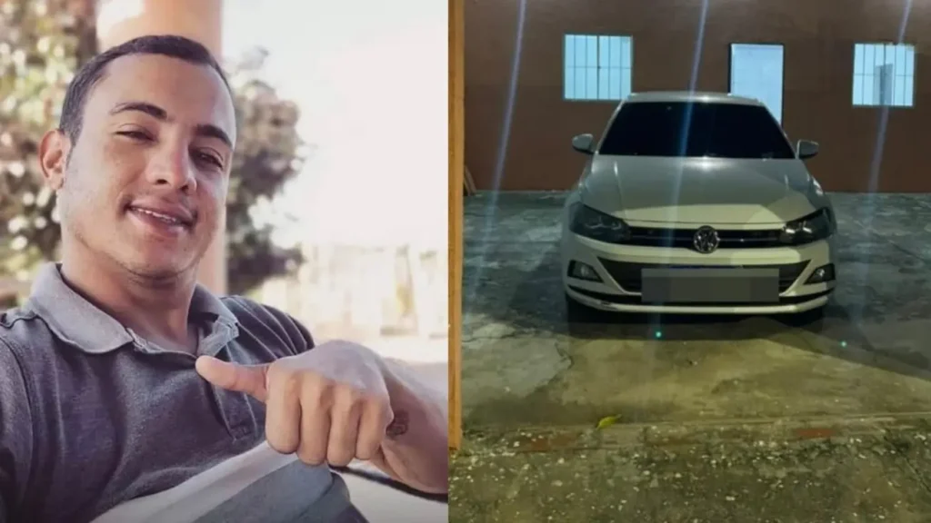 Foto de rosto de Francisco Alan Marques da Silva, homem jovem de cabelo preto curto, motorista por aplicativo que está desaparecido em Teresina.