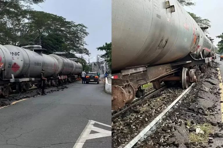 Trem com combustível descarrila em Timon e interdita Ponte Metálica para Teresina