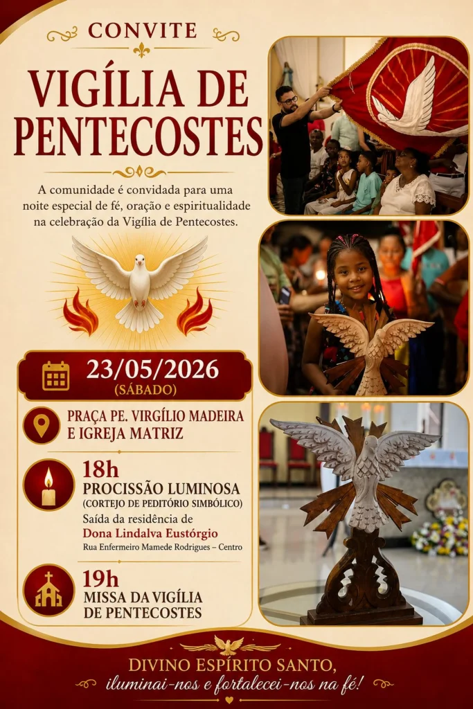 Vigília, cortejo e missa solene marcam o encerramento das festividades do Divino Espírito Santo 1 Foto de Somos Noticia 40