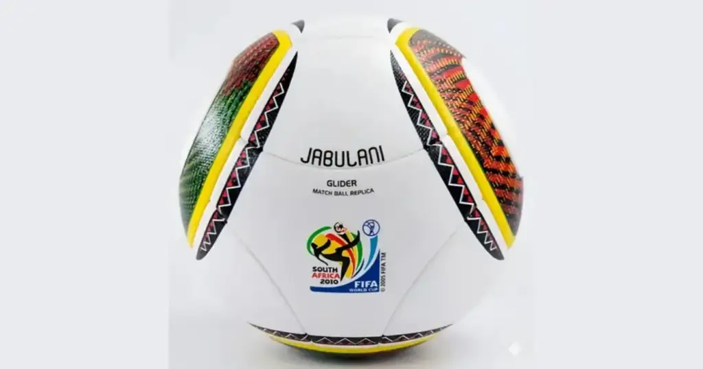 Bola oficial Jabulani Glider, réplica da bola da Copa do Mundo FIFA South Africa 2010, com estampa colorida em estilo africano