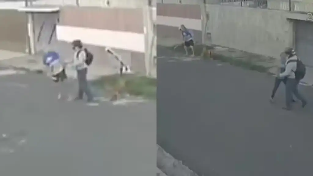 Idoso e cachorro agredidos em teresina: Pessoas em rua, imagens de câmera de segurança