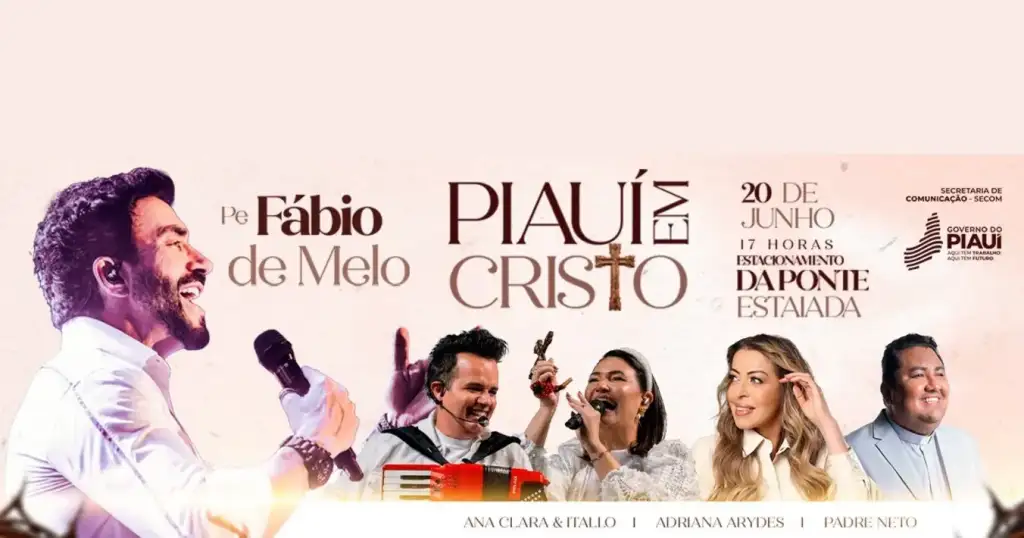 Cartaz Festival Piauí em Cristo com Padre Fábio Melo