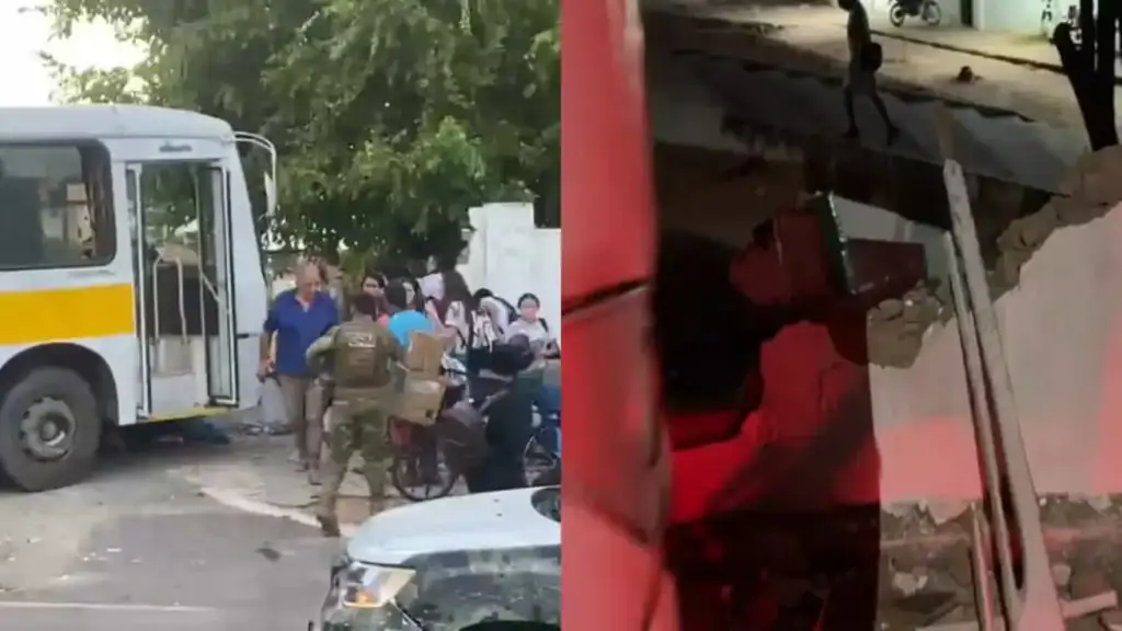 Acidente com ônibus e prédio desabado em Juazeiro