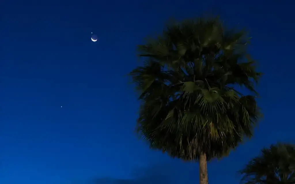 Alinhamento da lua com planetas: Alinhamento raro de planetas e Lua no céu