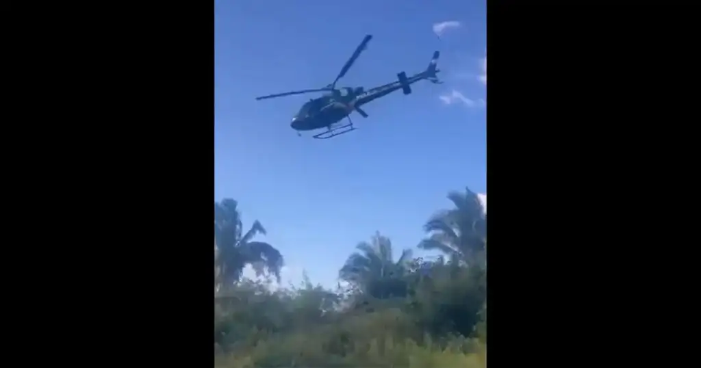 Suspeito de matar casal a tiros em união: Helicóptero da polícia em buscas por suspeito em União