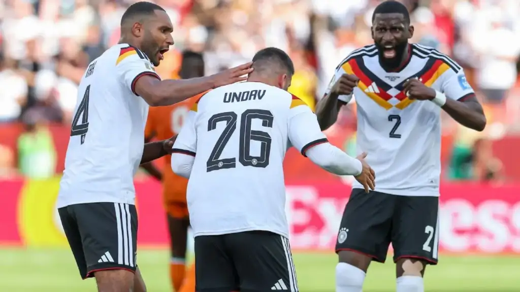 Vitória da alemanha sobre costa do marfim: Deniz Undav celebra gols da Alemanha contra Costa do Marfim