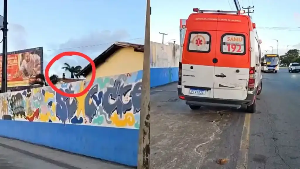 Homem resgatado em telhado na cohab: Homem resgatado de telhado por bombeiros e Samu em São Luís