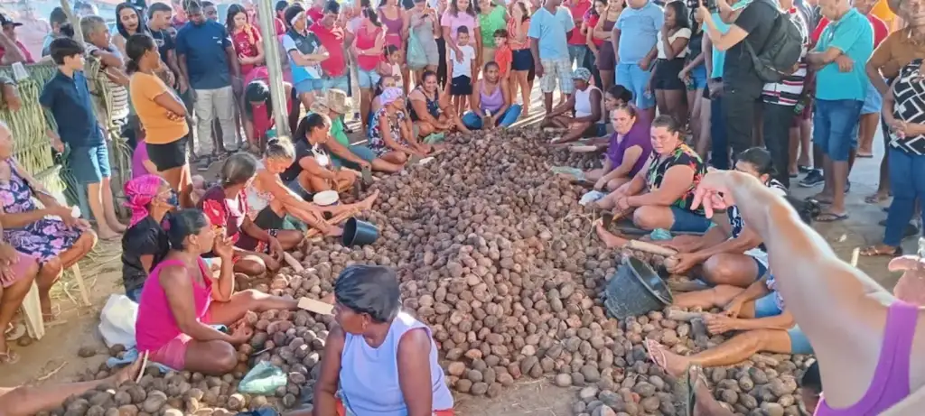 Concurso de quebradeiras de coco no mimoso: Quebradeiras de coco em concurso no povoado Mimoso