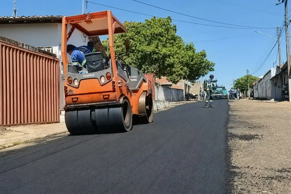 Pavimentação em amarante: Obras de pavimentação asfáltica avançam em Amarante