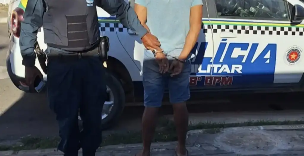Homem agride grávida preso em regeneração: Homem preso por violência doméstica em Regeneração Piauí