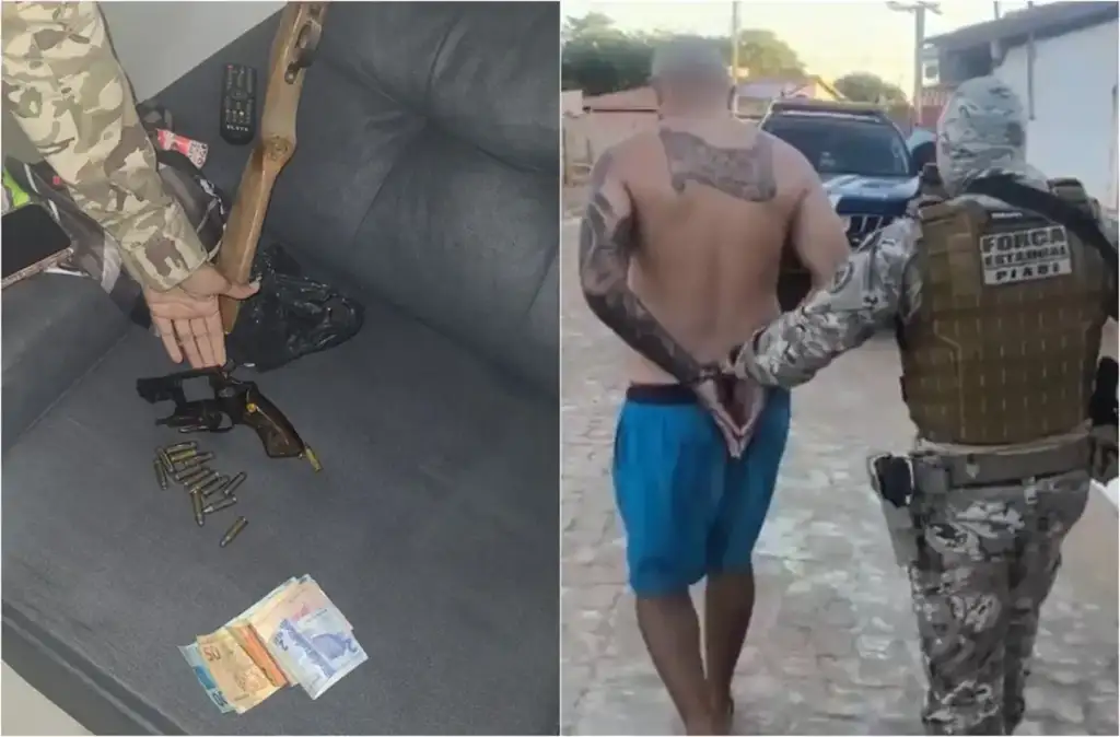 Facção criminosa presa em pajeú do piauí: Operação policial Pajeú Piauí prende suspeito e apreende armas