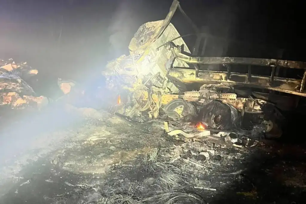 Acidentes fatais em mato grosso do sul: Veículo queimado após acidente grave BR-163 MS