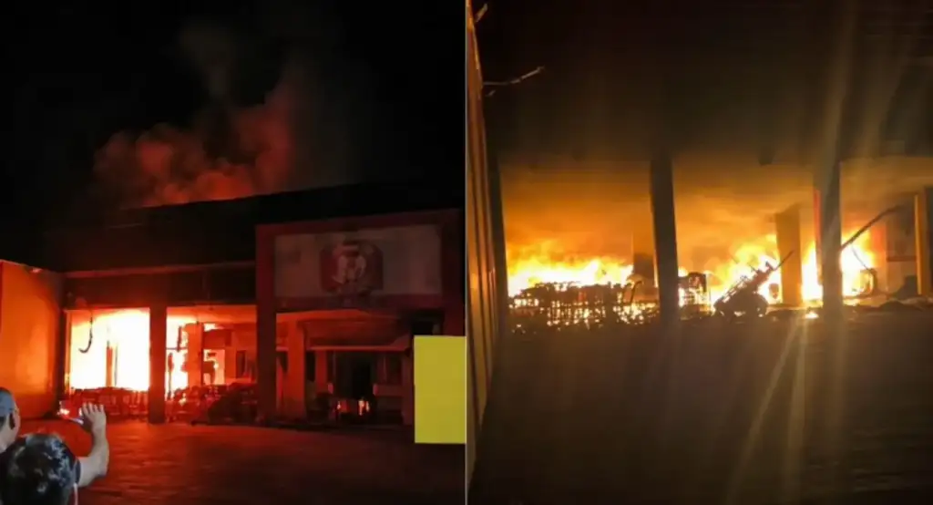 Incêndio supermercado mirador: Incêndio destrói supermercado em Mirador, Maranhão