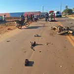 Acidente fatal com motos e caminhonete em Baixa Grande