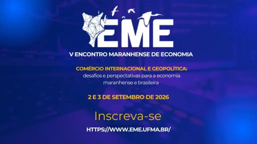 Encontro maranhense de economia em são luís: Banner V Encontro Maranhense Economia UFMA Comércio Internacional