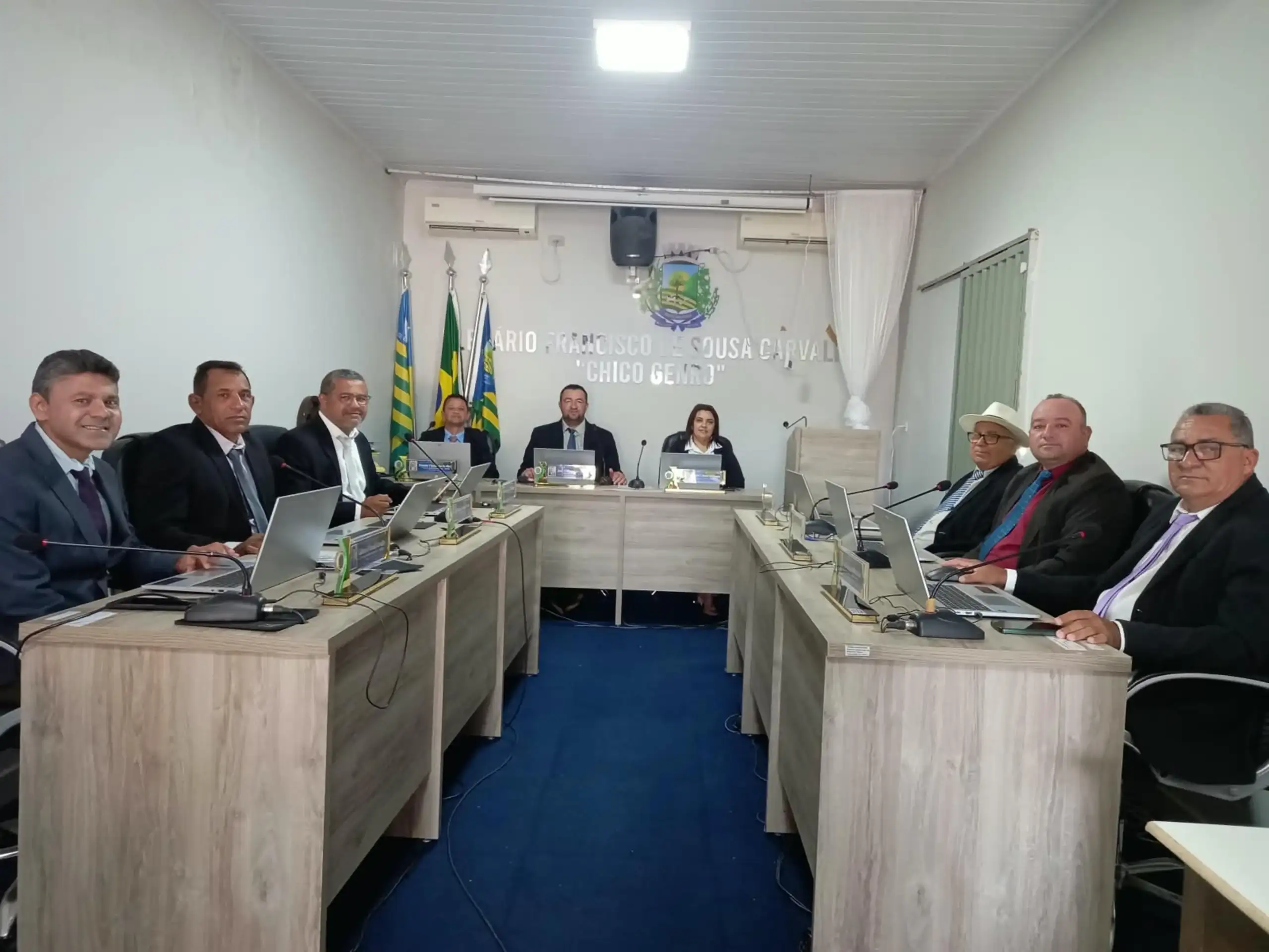 Vereadores de Pajeú do Piauí em sessão ordinária
