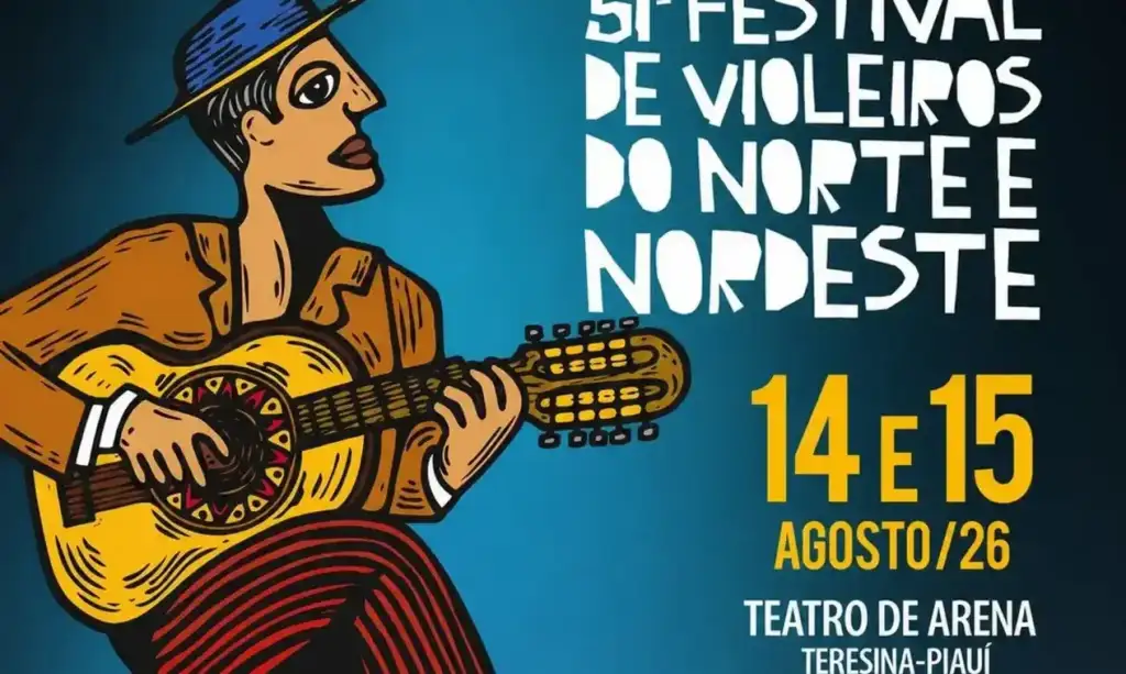 Cartaz oficial do Festival de Violeiros em Teresina