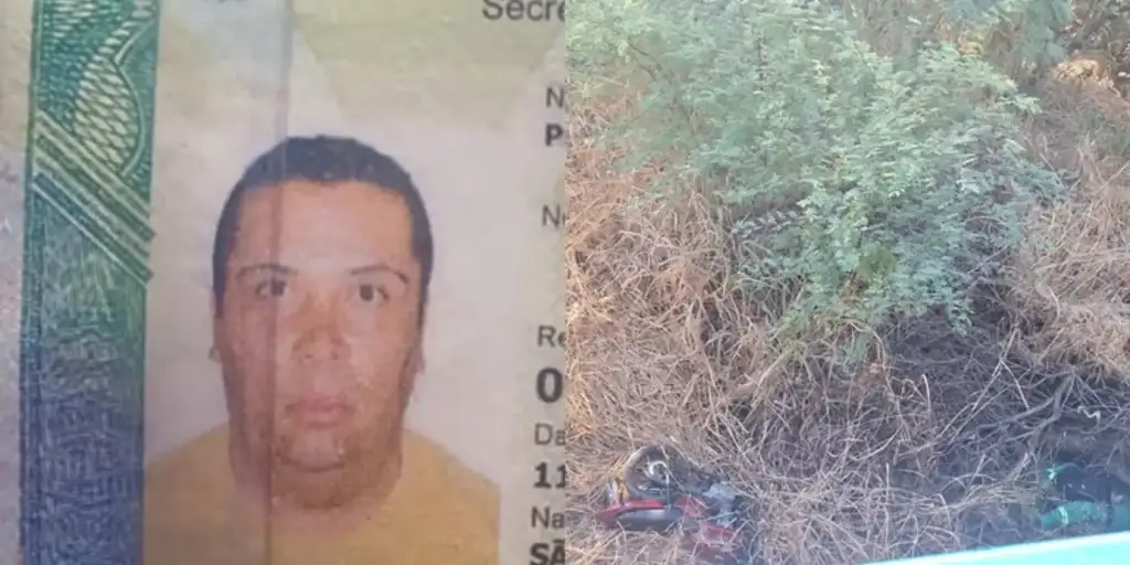 Motociclista morre no rio guaribas em picos: Pedro Henrique Moreira e moto após acidente fatal em Picos
