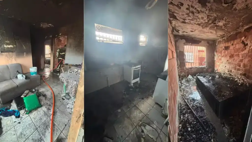 Incêndio apartamento zona rural são luís: Apartamento destruído por incêndio em São Luís, Maranhão