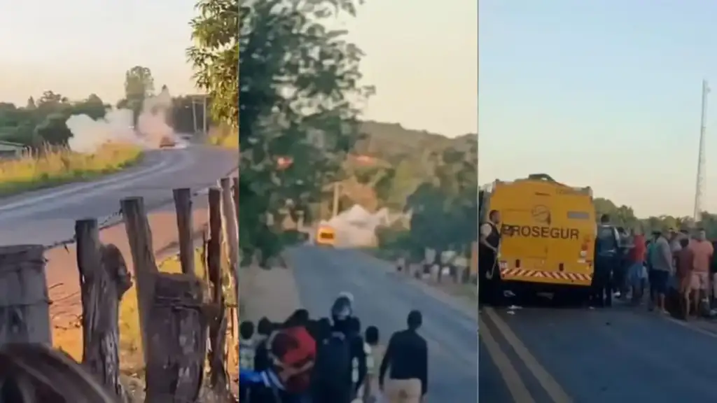 Explosão carro-forte capinzal do norte: Carro-forte Prosegur atacado na BR-135 em Capinzal