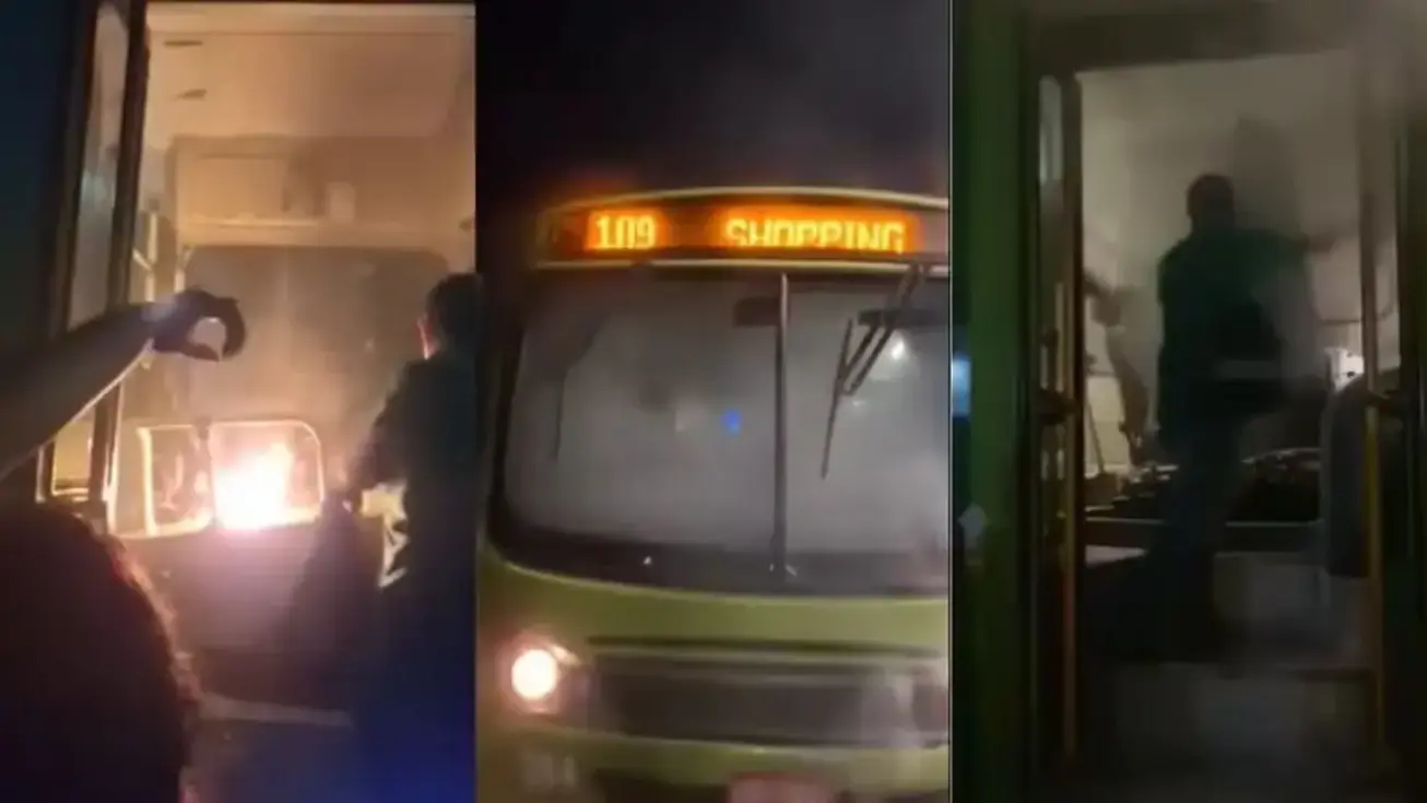 Ônibus pega fogo em Teresina, passageiros evacuam